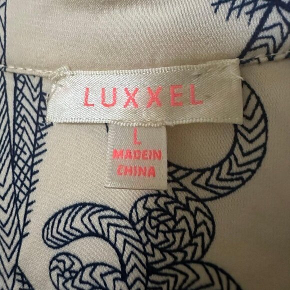 Romper Cream/Navy Design Yacht Style Long Sleeve Wide Pant - Picture 5 of 5